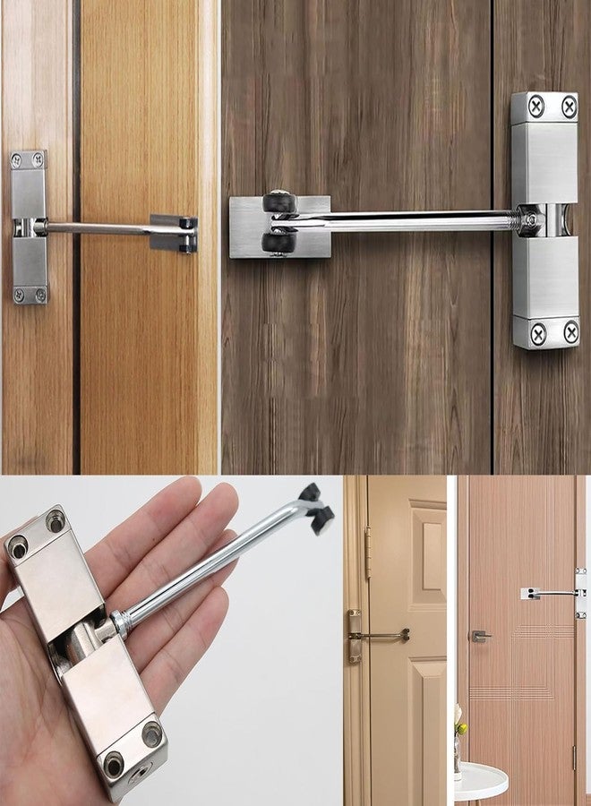 VIBRAL Automatic Door Closer for Lightweight Door, Aluminum Alloy Light Duty Surface Mounted, Spring Loaded Safety Adjustable Self-Closing Gate Hinge with Screws for Home, Office, Hotel Pack of 1 - Image 4
